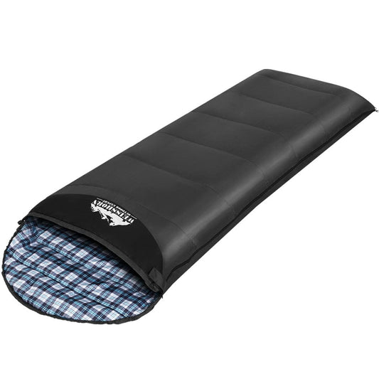 Weisshorn Outdoor Recreation > Camping > Sleeping Bags Weisshorn Sleeping Bag Single Thermal Camping Hiking Tent Grey 0&deg;C