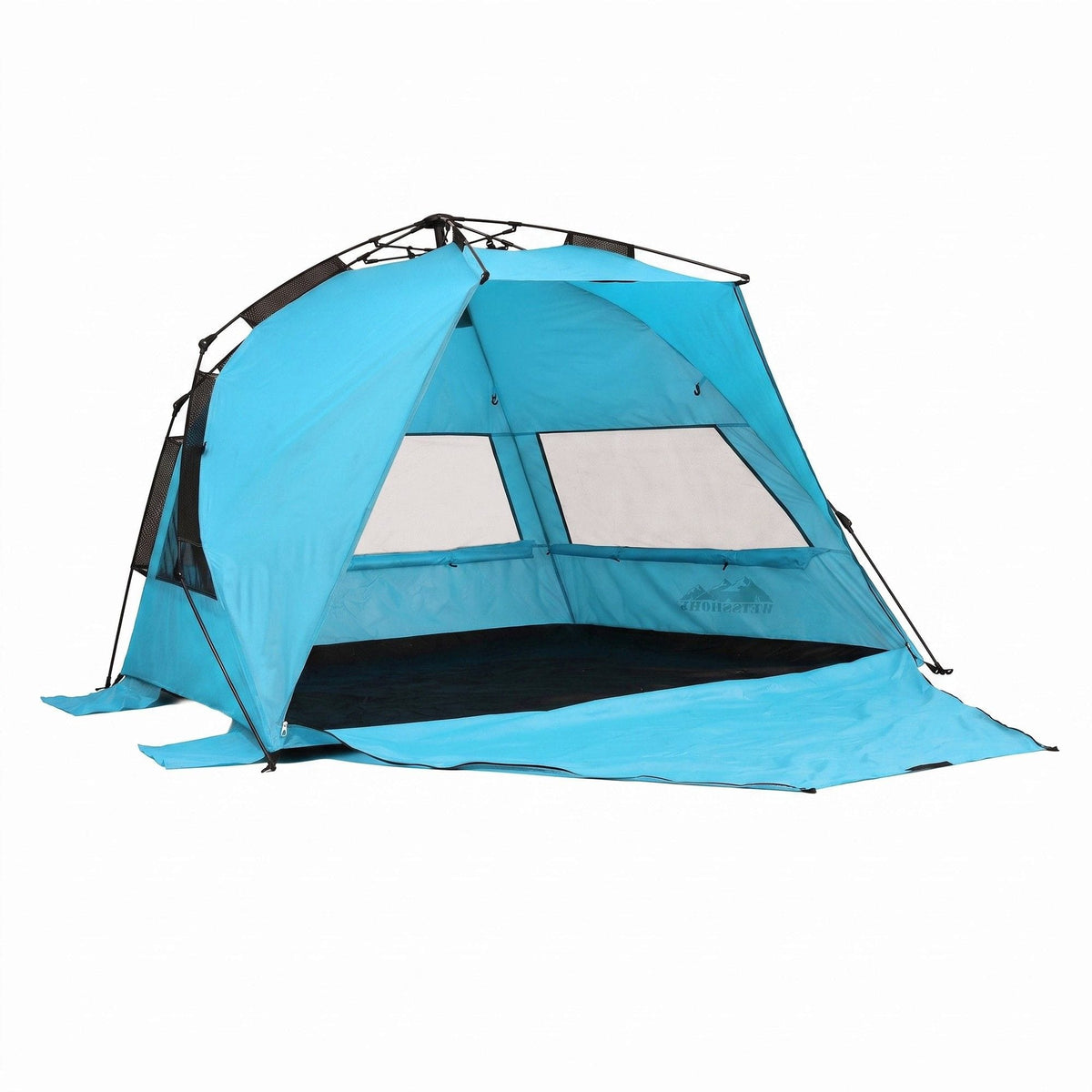 Weisshorn Outdoor Recreation > Camping > Tents Weisshorn Beach Tent 3-4 Person Pop Up Sun Shade UPF 50 Automatic Outdoor Blue
