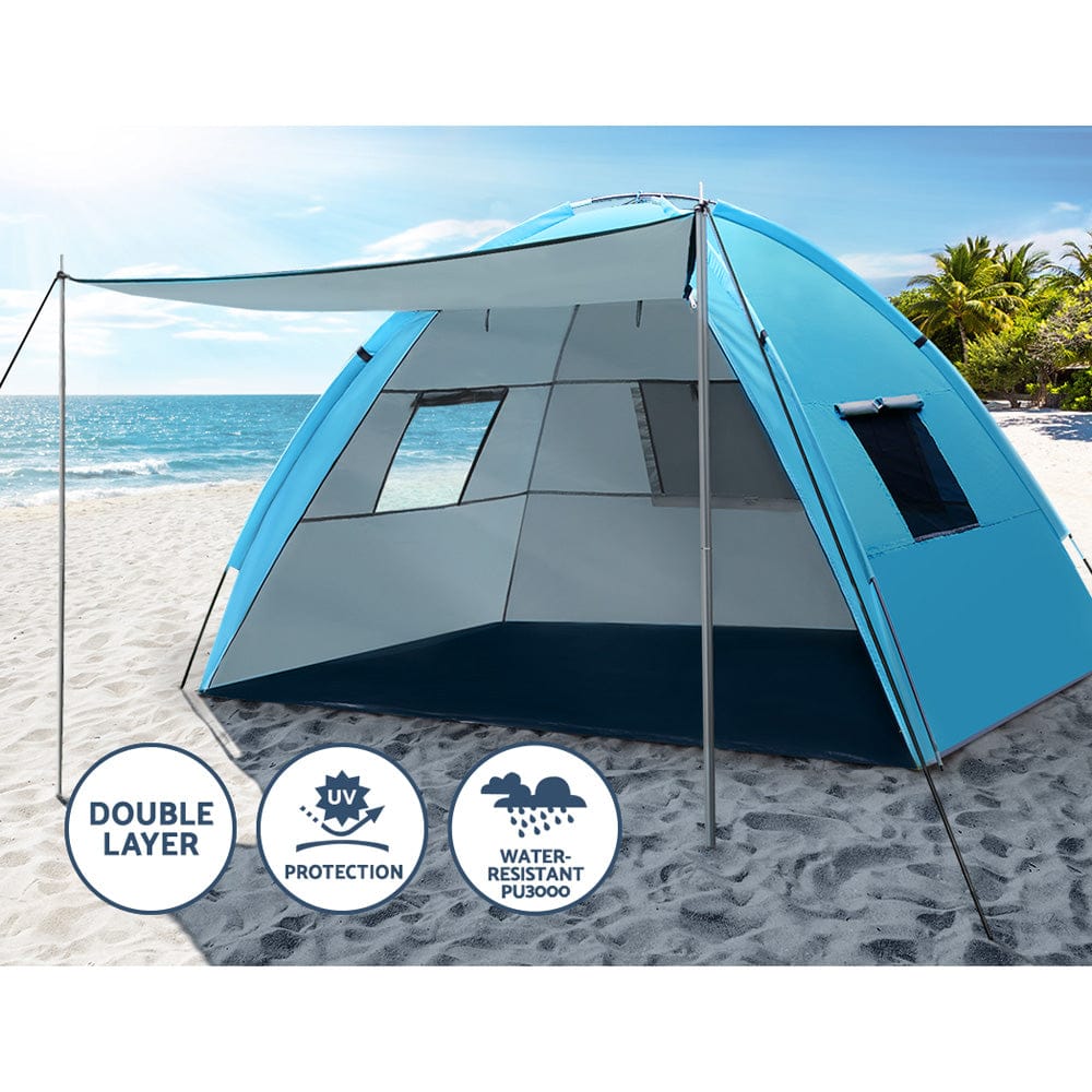 Weisshorn Outdoor Recreation > Camping > Tents Weisshorn Camping Tent Beach Portable Hiking Sun Shade Shelter Fishing 4 Person