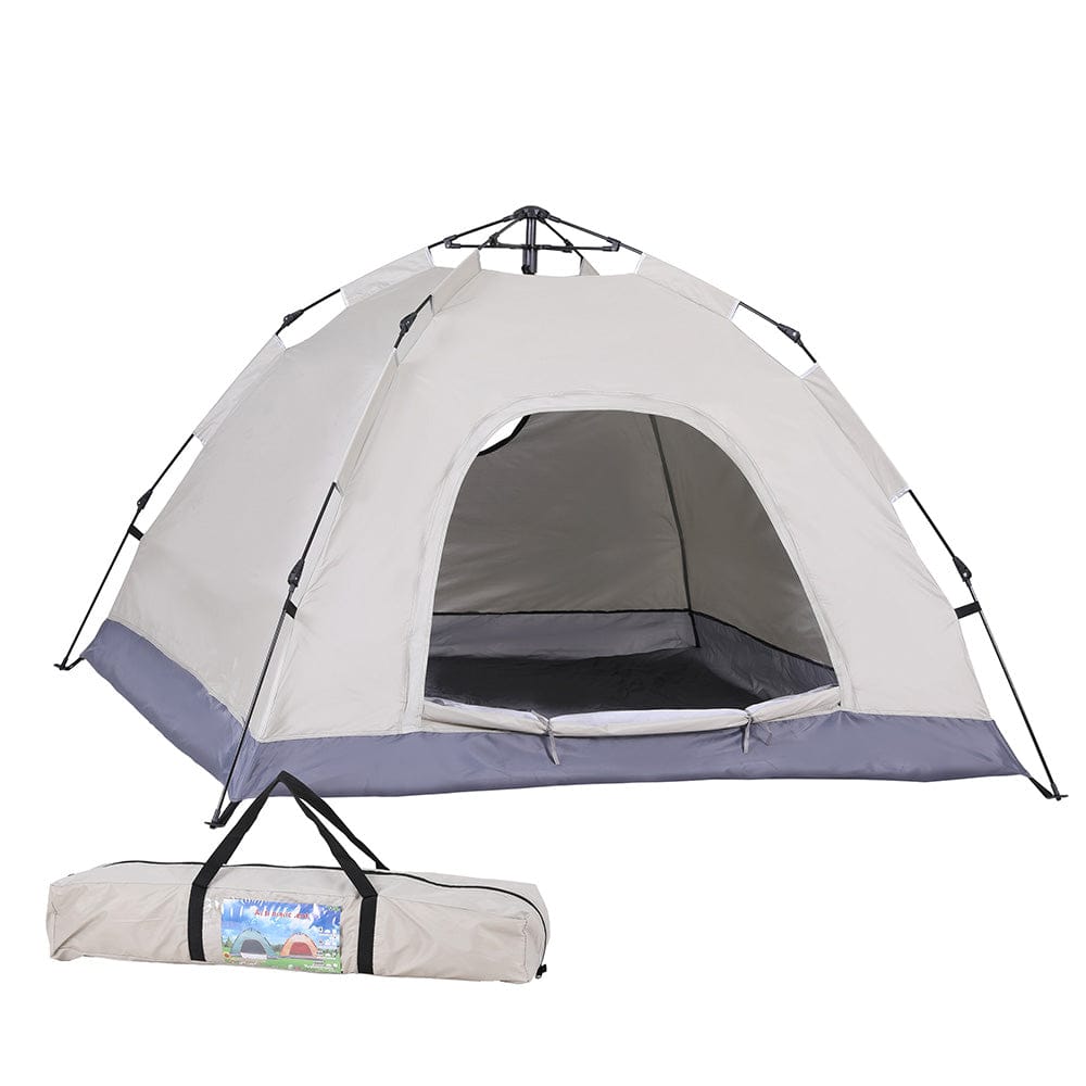 Weisshorn Outdoor Recreation > Camping > Tents Weisshorn Camping Tent Instant Tent Pop up 2 Person Outdoor Hiking Tents Hiking Beige