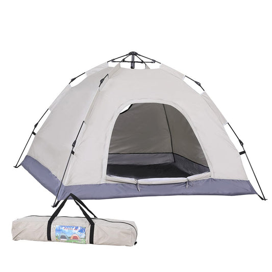 Weisshorn Outdoor Recreation > Camping > Tents Weisshorn Camping Tent Instant Tent Pop up 2 Person Outdoor Hiking Tents Hiking Beige
