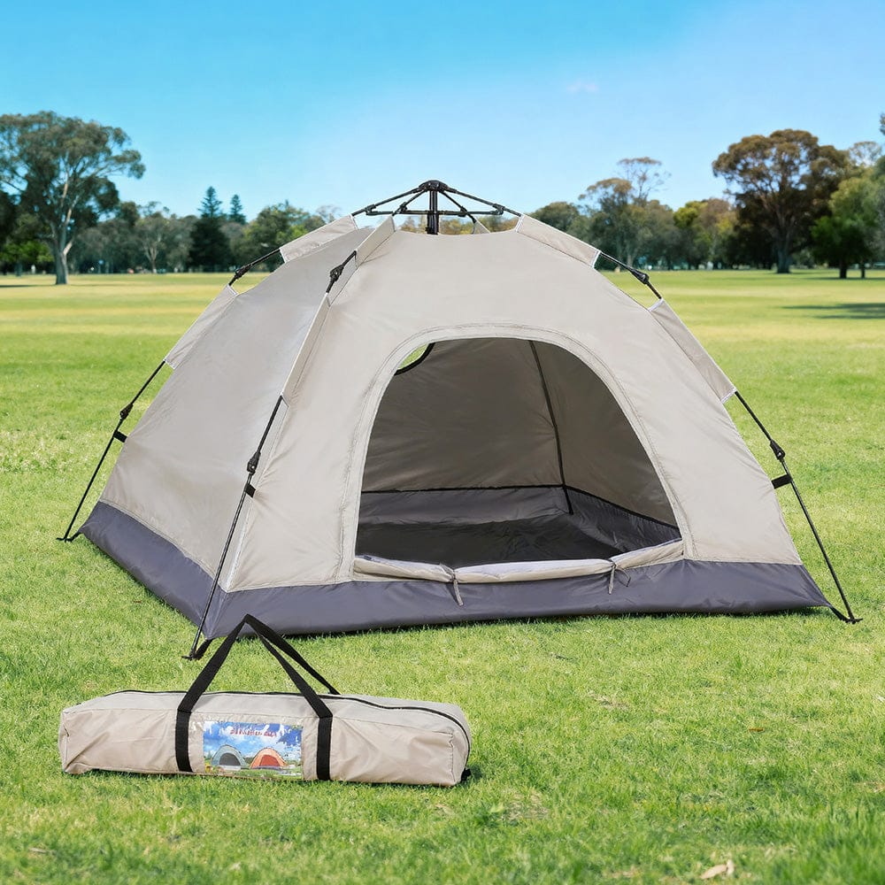 Weisshorn Outdoor Recreation > Camping > Tents Weisshorn Camping Tent Instant Tent Pop up 2 Person Outdoor Hiking Tents Hiking Beige