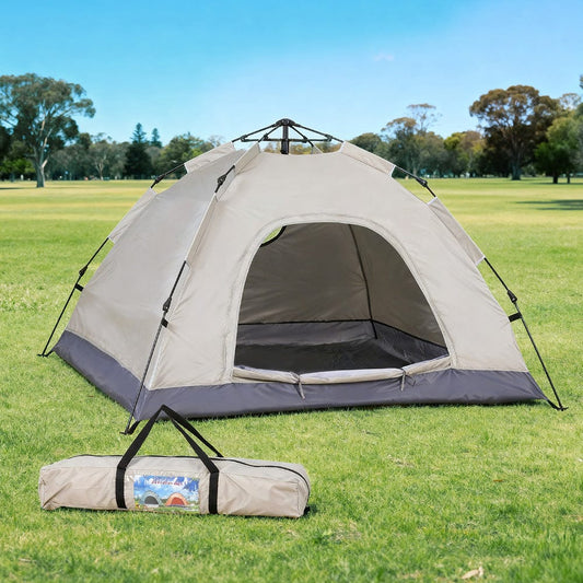 Weisshorn Outdoor Recreation > Camping > Tents Weisshorn Camping Tent Instant Tent Pop up 2 Person Outdoor Hiking Tents Hiking Beige