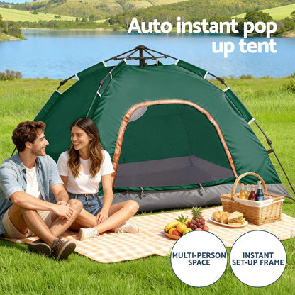 Weisshorn Outdoor Recreation > Camping > Tents Weisshorn Camping Tent Instant Tent Pop up 2 Person Outdoor Hiking Tents Hiking Green