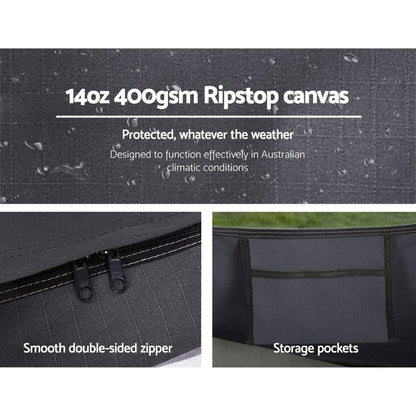 Weisshorn Outdoor Recreation > Camping > Tents Weisshorn Double Swag Camping Swags Deluxe Canvas Tent Dark Grey