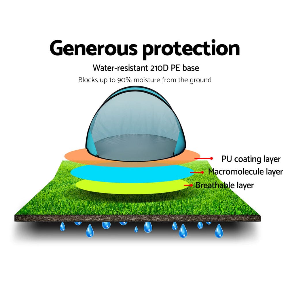 Weisshorn Outdoor Recreation > Camping > Tents Weisshorn Pop Up Beach Tent Camping Portable Sun Shade Shelter Fishing
