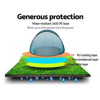 Weisshorn Outdoor Recreation > Camping > Tents Weisshorn Pop Up Beach Tent Camping Portable Sun Shade Shelter Fishing
