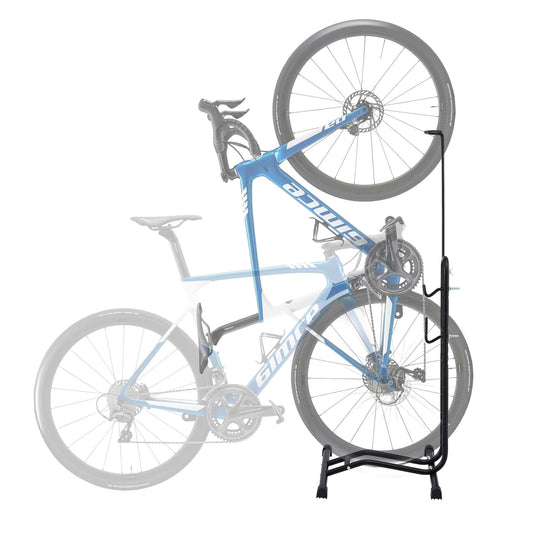 Weisshorn Sports & Fitness > Bikes & Accessories > Bicycle Stands & Storage Weisshorn 4-in-1 Bike Parking Stand Vertical Floor Storage Rack for 24"-27.5" Bicycles, Adjustable Height Repair Maintenance Stand, Stable Indoor Garage Space Saver with Non-slip Rubber Feet