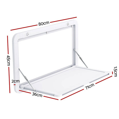 Weisshorn Sports & Fitness > Bikes & Accessories > Bicycle Stands & Storage Weisshorn Caravan Table 800 x 450mm Folding Lockable White