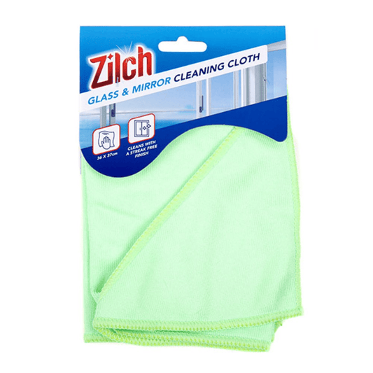Zilch 1x Green Microfibre Cleaning Cloth Kitchen Glass Car Window Dish Washing Towel