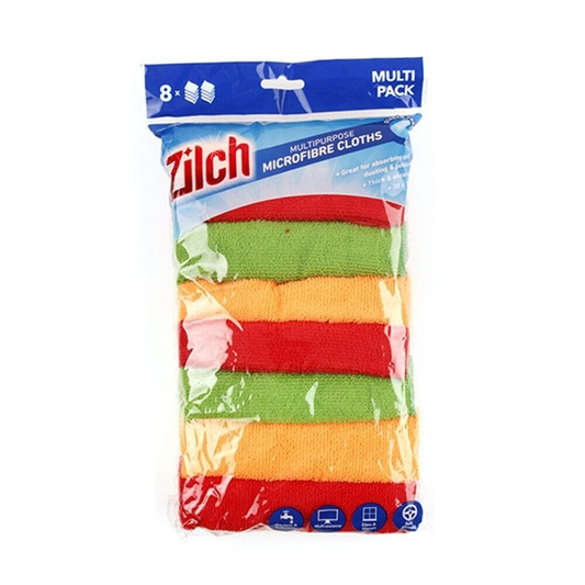 Zilch 8X Microfibre Cloth Rag Bulk Car Kitchen Glass Cleaning Towel Washing Towel