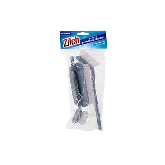 Zilch Brushes Blue 3x Dish Washing Tool Kitchen Cleaning Hand Cleaner Scrubber Brush Compact