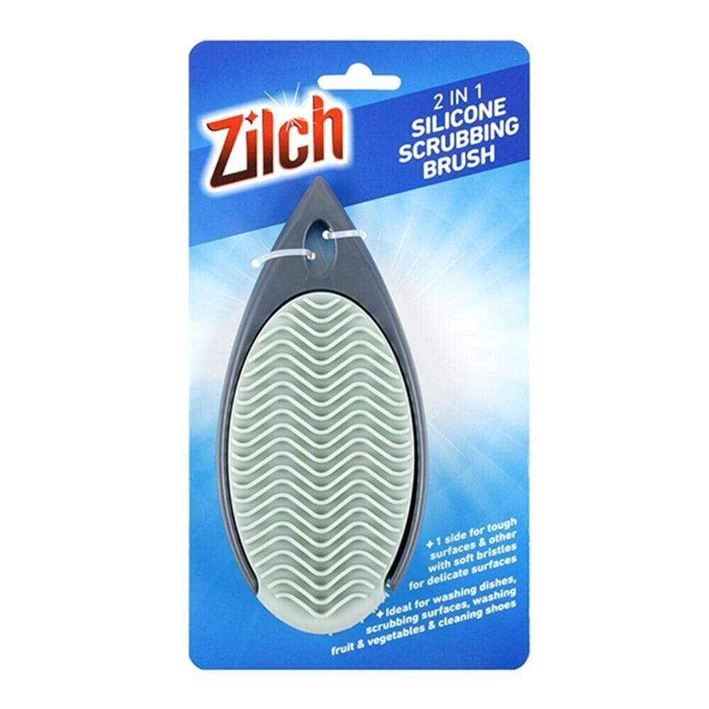 Zilch Cleaning brushes 2in1 Silicone Scrubber Sponge Brush Dish Pot Pan Washing Cleaning Home Kitchen