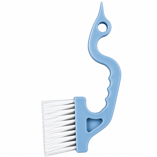 Zilch Cleaning brushes Blue Door Window Groove Track Cleaning Brush Sill Gap Dust Cleaner Scraper