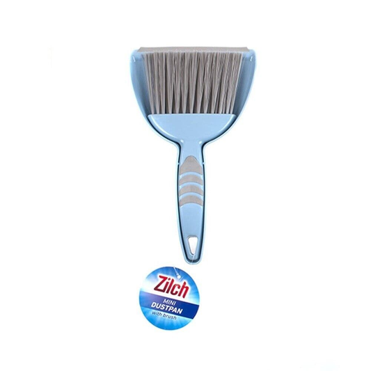 Zilch Cleaning brushes Blue Mini Dustpan and Hand Brush Set Indoor Outdoor Dust Pan Set Cleaning Broom Tool