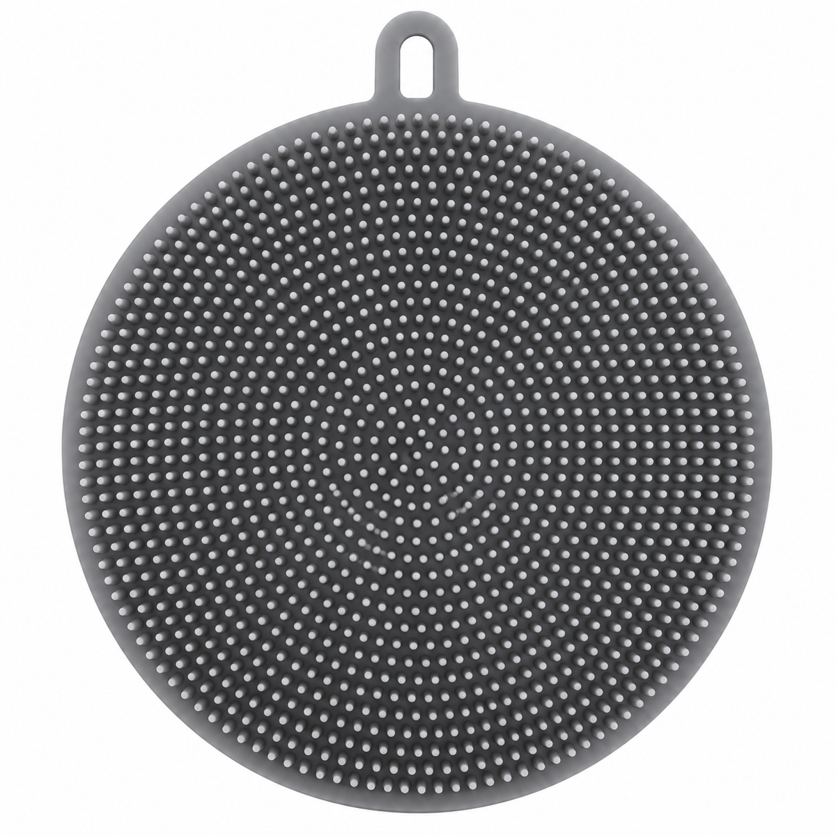 Zilch Cleaning brushes Dishwashing Scrubber Silicone Sponge Washing Cleaning Kitchen Round Black 10.5cm