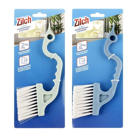 Zilch Cleaning brushes Door Window Groove Track Cleaning Brush Sill Gap Dust Cleaner Scraper