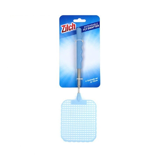 Zilch Fly Swatter Blue Plastic Mosquito Fly Swatter Handle Extendable Insect Swat Killer Bug Catcher
