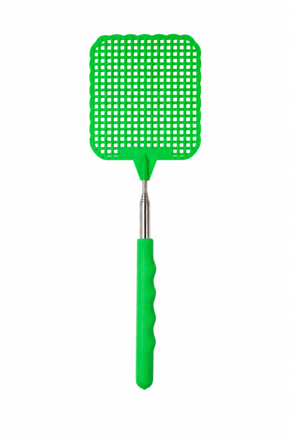 Zilch Fly Swatter Green 01 Plastic Mosquito Fly Swatter Handle Extendable Insect Swat Killer Bug Catcher