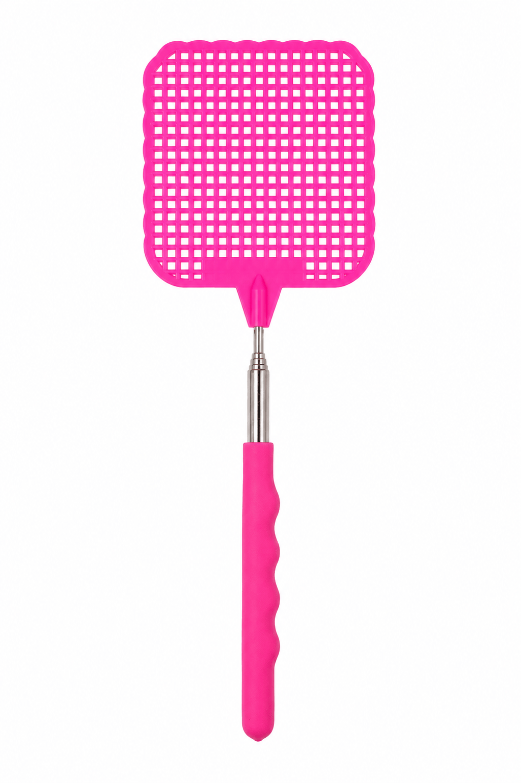 Zilch Fly Swatter Pink 01 Plastic Mosquito Fly Swatter Handle Extendable Insect Swat Killer Bug Catcher