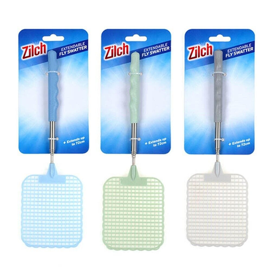 Zilch Fly Swatter Plastic Mosquito Fly Swatter Handle Extendable Insect Swat Killer Bug Catcher