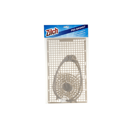 Zilch Grey Plastic Pegs Hanging Basket Bags Holders Storage Laundry Clothes Washing Clip