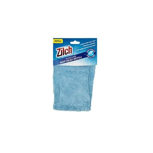 Zilch Mop head Blue Replacement Microfiber Flat Mop Head Refill Floor Cleaning Pads Absorbent Cloths