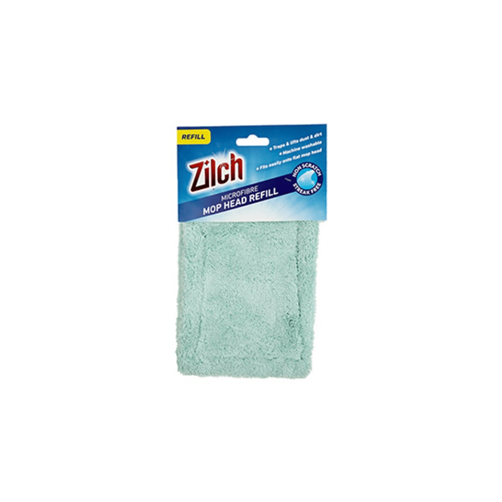 Zilch Mop head Green Replacement Microfiber Flat Mop Head Refill Floor Cleaning Pads Absorbent Cloths