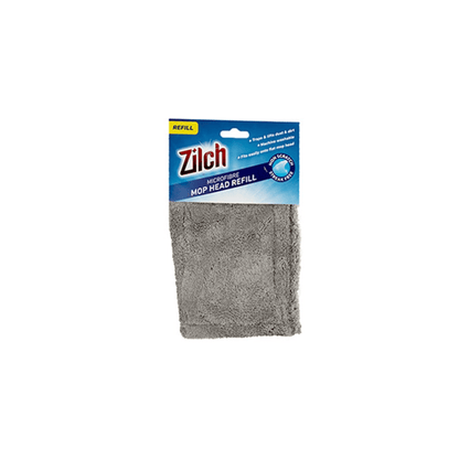 Zilch Mop head Grey Replacement Microfiber Flat Mop Head Refill Floor Cleaning Pads Absorbent Cloths