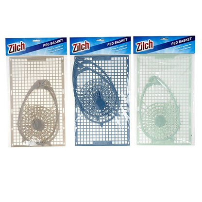 Zilch Plastic Pegs Hanging Basket Bags Holders Storage Laundry Clothes Washing Clip