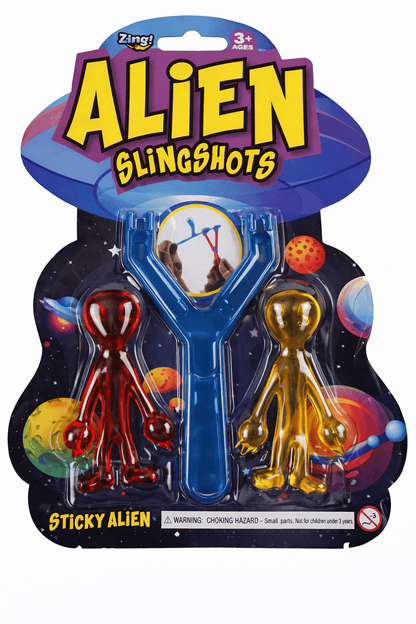 Zozee Toys Baby & Kids > Baby & Kid's Toys > Activity Toys Blue 2Pk Alien Slingshot Toy Sticky Novelty Stretchy Party Favour Fun Slime Squishy