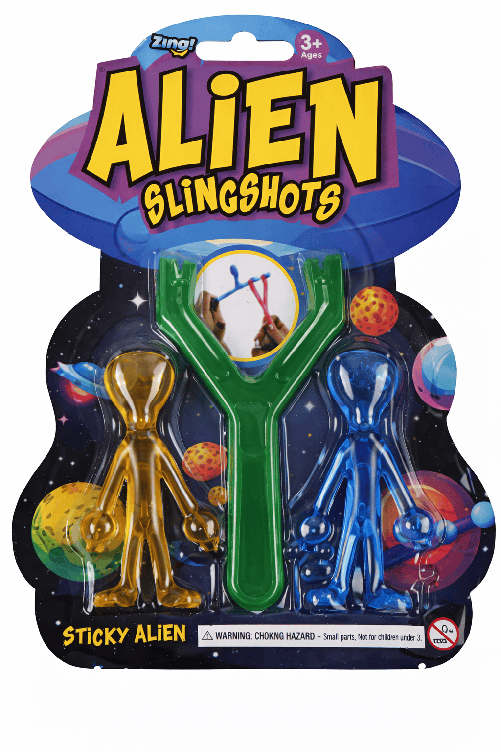 Zozee Toys Baby & Kids > Baby & Kid's Toys > Activity Toys Green 2Pk Alien Slingshot Toy Sticky Novelty Stretchy Party Favour Fun Slime Squishy