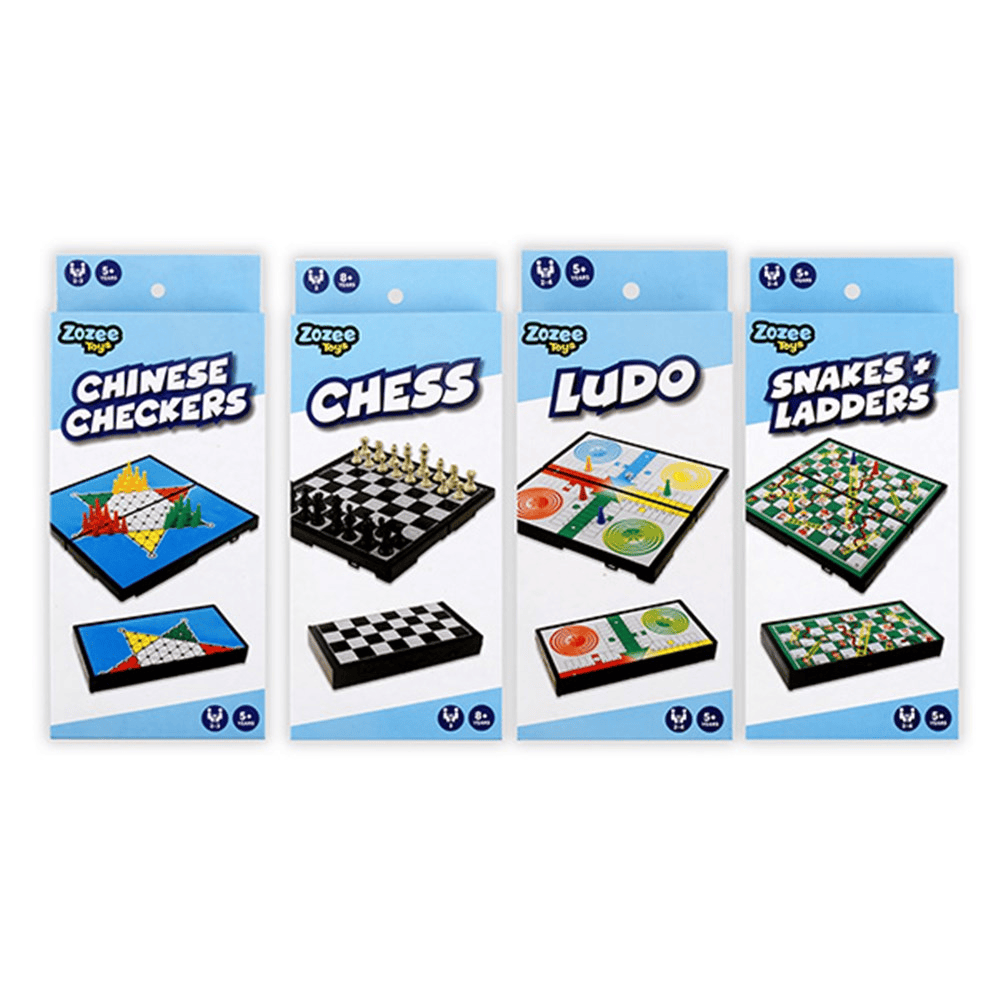 Zozee Toys Board Game Travel Game Board Play Chinese Checkers Chess Ludo Snakes and Ladder