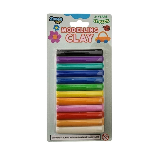 Zozee Toys Clay Craft Polymer Clay Soft Modelling Moulding Strip Plasticine DIY Toys Stick 12pcs