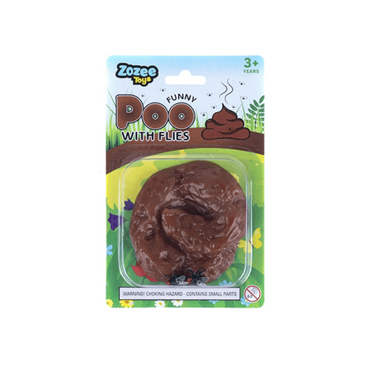 Zozee Toys Toy 1x Fake Hilarious Funny Poo with Flies Joke Prank Fun Party Toy Trick Poop