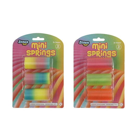 Zozee Toys Toy Plain color 3 Mini Colorful Springs Play Toy Kids Birthday Treats Party Bag Filler
