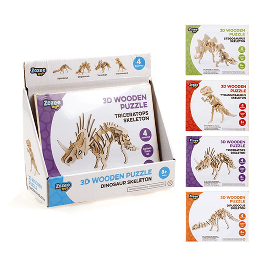 Zozee Toys Toys 3D Wooden Puzzles DIY Assembly Crafts Education Kids Toy Skeleton Dinosaur Hobby