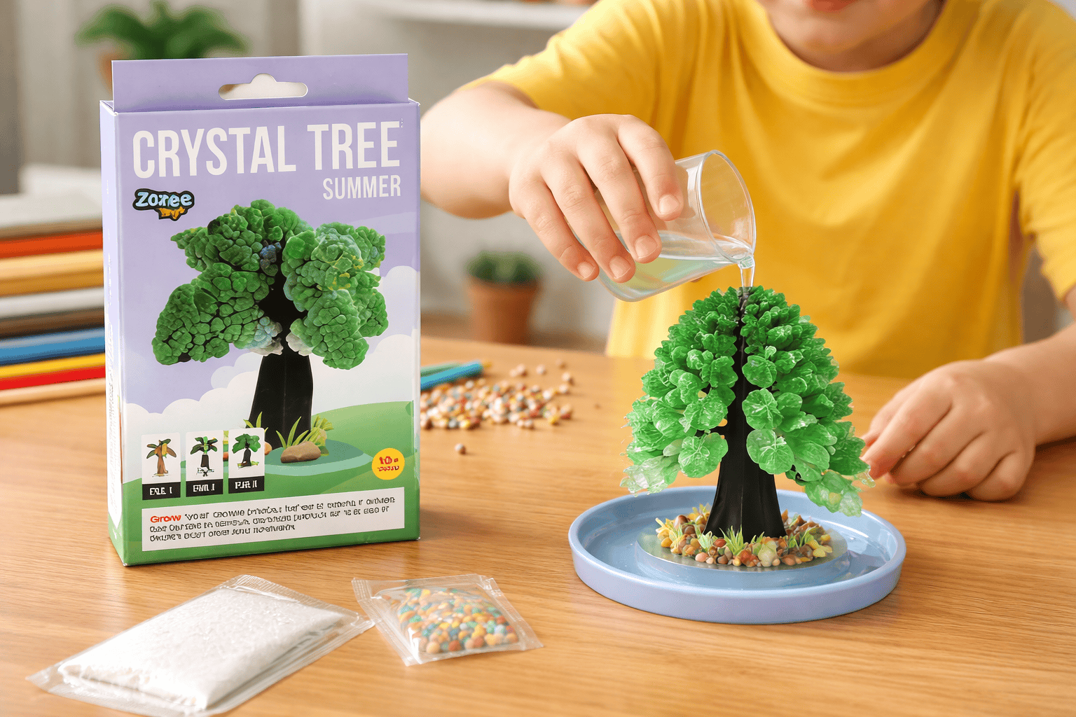 Zozee Toys Toys Toys Crystal Grow Tree Kit Four Seasons Summer Winter Spring Autumn Craft Art