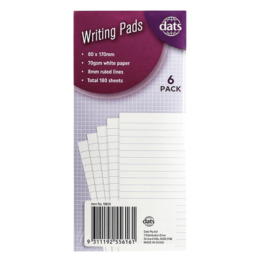 180 Sheets Plain Writing Pad 17cm x8cm Paper Office Study Note Book Memo White