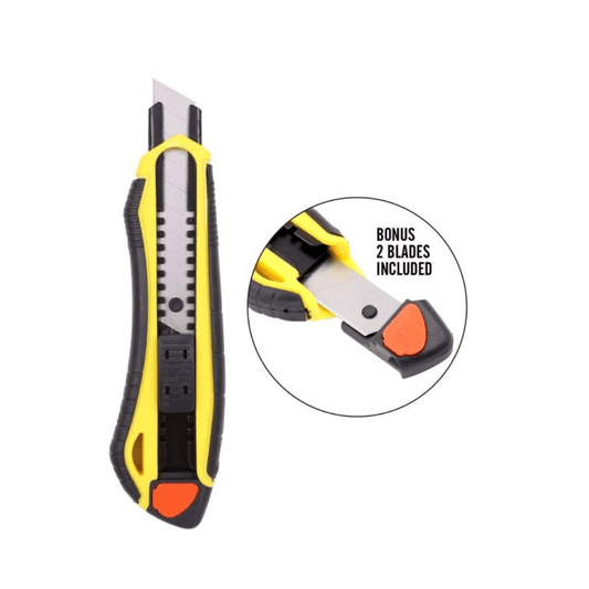 18mm Box Cutter Metal Tip Retractable Snap Off Blade Utility Knife Heavy Duty