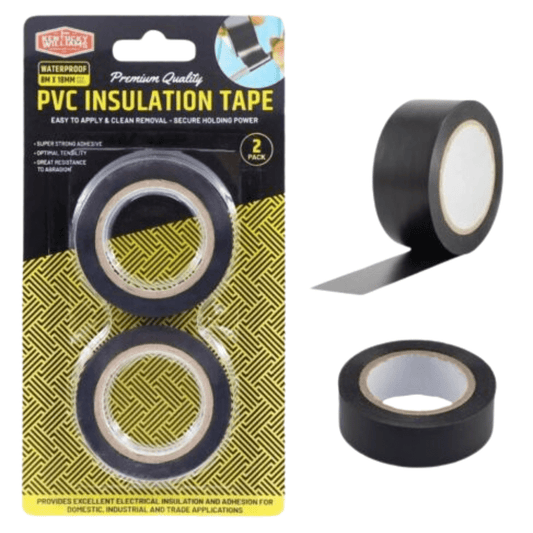 2 Electrical Home PVC Tape Insulation Waterproof Repair Wire Seal Tape 18mm 8M