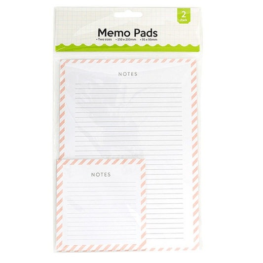 2 Packs Writing Pad 150x200mm 95x95mm Paper Office Study Note Book Memo White
