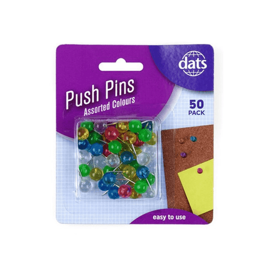 50PCS Push Pins Colourful Drawing Pins Notice Board Cork Board Office School
