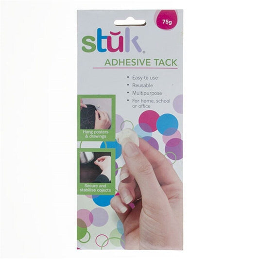 Stuk Tack Re-usable Adhesive 75g Hold up Poster Clean Keyboard Office Picture