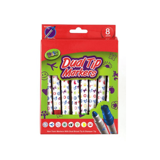 Art Markers Dual Tips Coloring Brush Pen Stamper Pens 8 Colours Watercolor