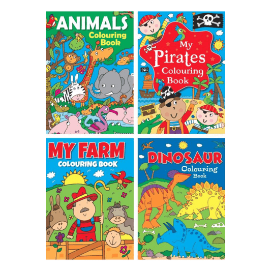 Colouring Books Boy Kids Activity Farm Pirates Animals Dinosaur