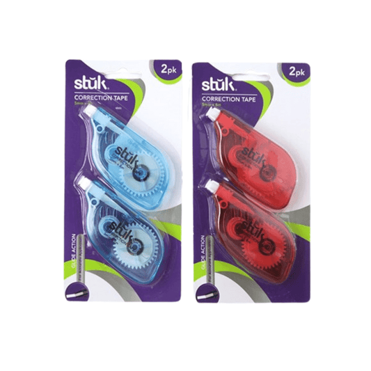 Correction Tape 2PK Roller White Out Stationery Student Office School Easy Use