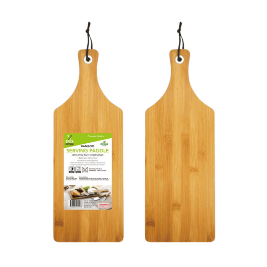 Bamboo Serving Paddle Food Cheese Chopping Cutting Board Tray Platter 44 x 16cm