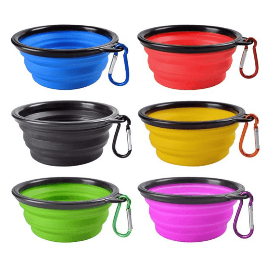Pet Dog Cat Portable Silicone Collapsible Travel Food Bowl Water Dish Feeder