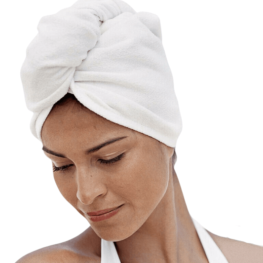 Hair Towel Microfiber Wrap Quick Dry Cap Turban Bath Beauty Twist Care White